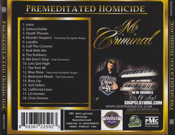 Mr. Criminal - Premeditated Homicide Chicano Rap Mr. Criminal - Premeditated Homicide Chicano Rap